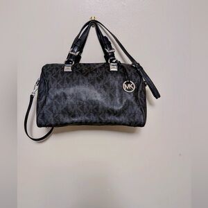 Michael Kors Grayson Black Medium Satchel Handbag